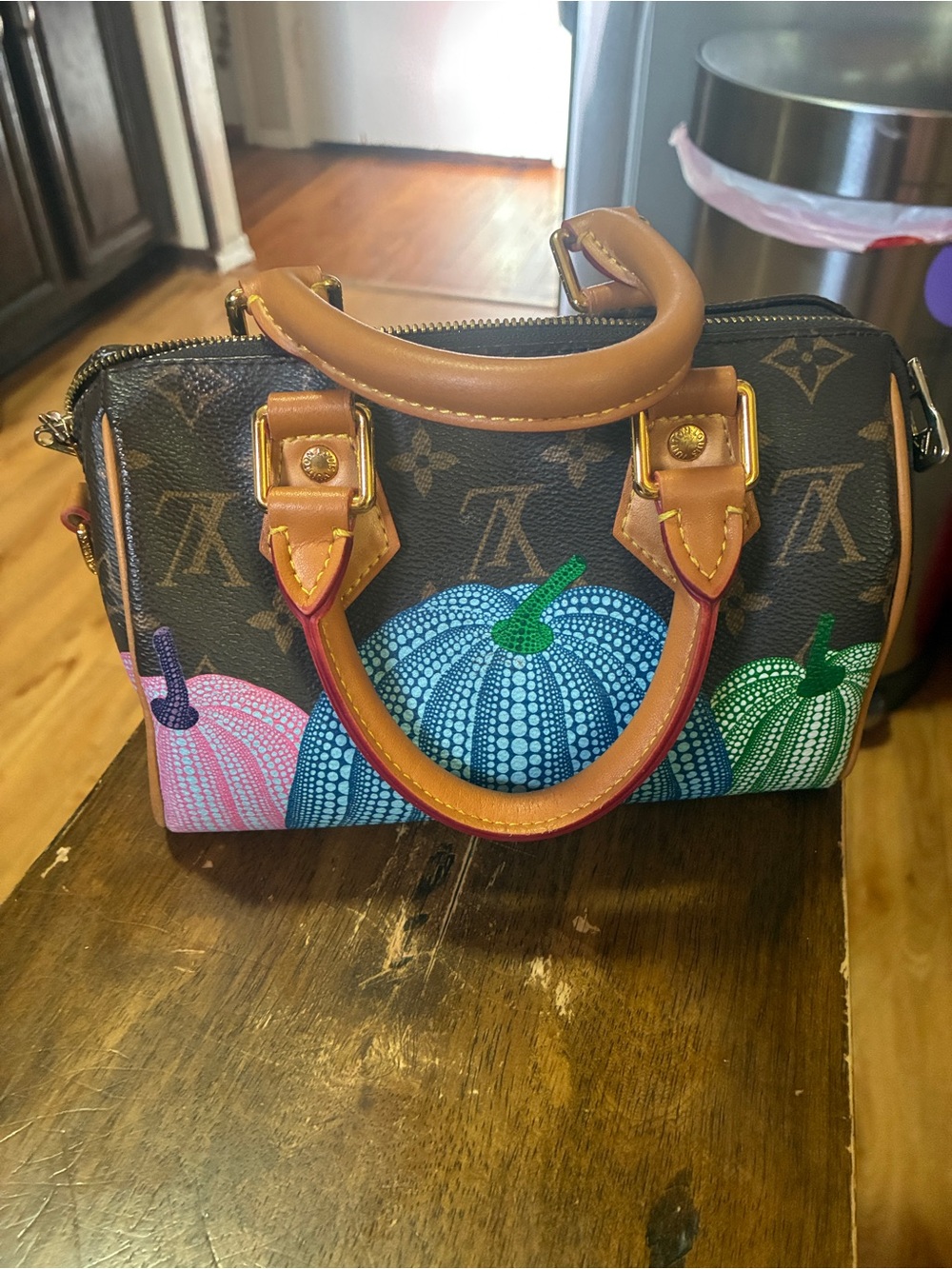 Louis Vuitton Monogram Satchel with Multicolor Pumpkin Print - Picture 2 of 11
